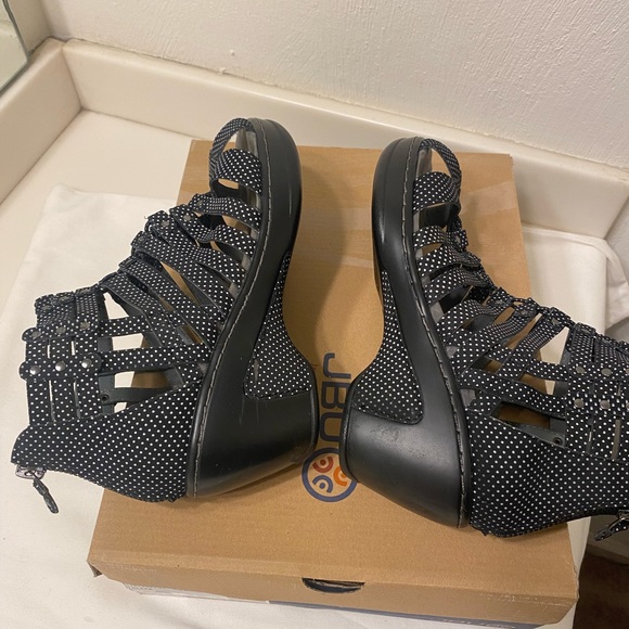 Jbu Nectar Pilka Dot Gladiator wedge sandals 7M - Picture 4 of 7